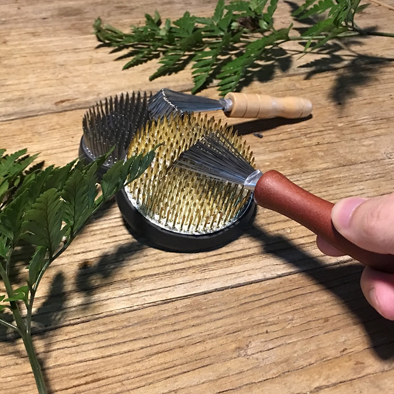 Râteau de nettoyage à broche japonais ikebana Kenzan, outil de nettoyage des ordures, arrangement de fleurs, outils auxiliaires à fleurs