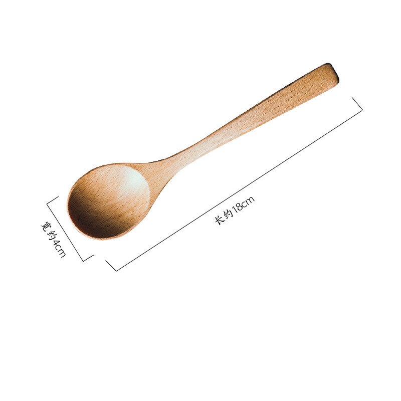 Large Wood Spoon Long Handled Wooden Soup Spoon Ladle Big Dessert Spoon Big Dinner Tablespoon Big: S