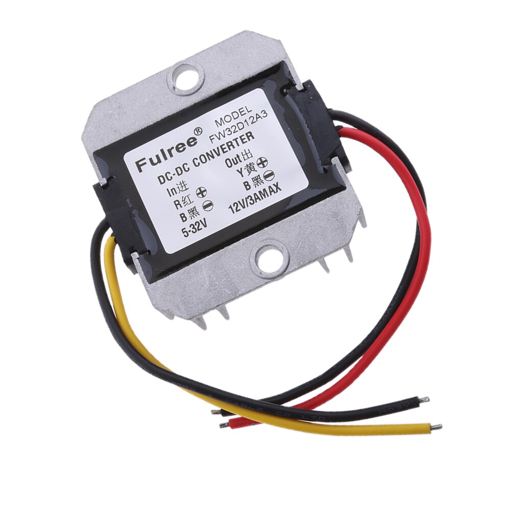 Régulateur de convertisseur cc/cc 5-32V, abaisseur à 12V 3A, alimentation de voiture