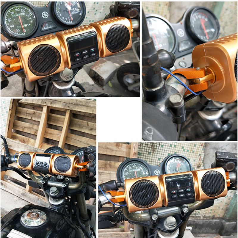 Altavoz Bluetooth portátil para motocicleta, reproductor MP3 con soporte para tarjeta TF, AUX, resistente al agua,
