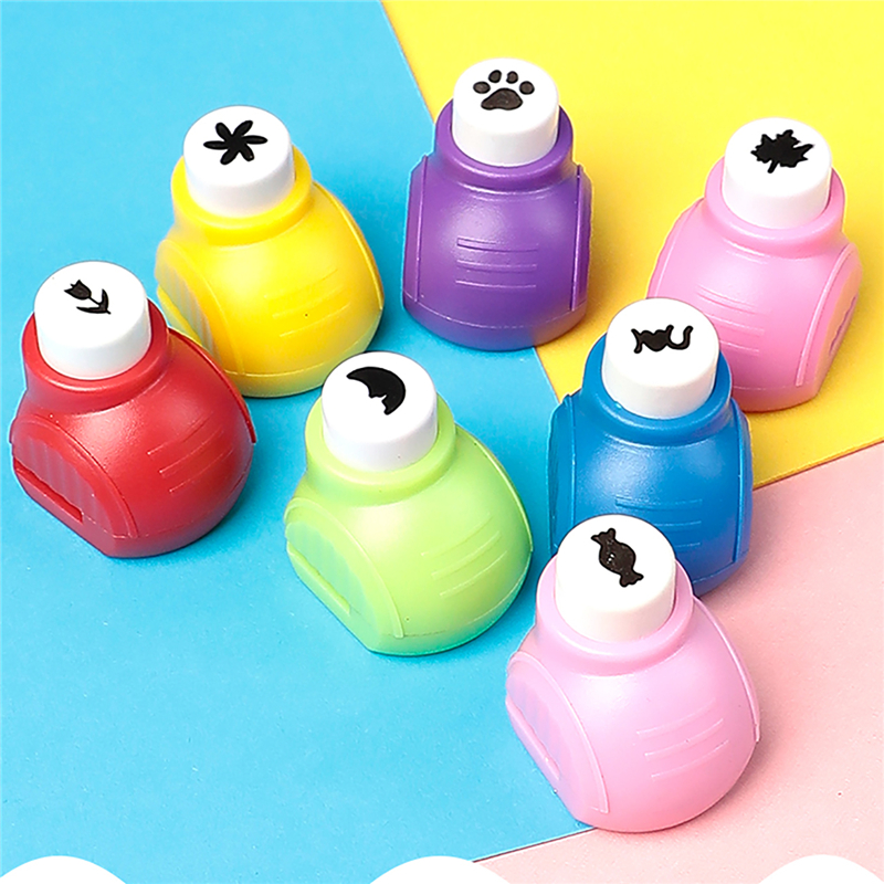 20/10/5PCS Hole Puncher Mini Scrapbooking Embossers For Kids Paper Cutter Punchers Arts Crafts Flower Moon Punch Embossing Tool