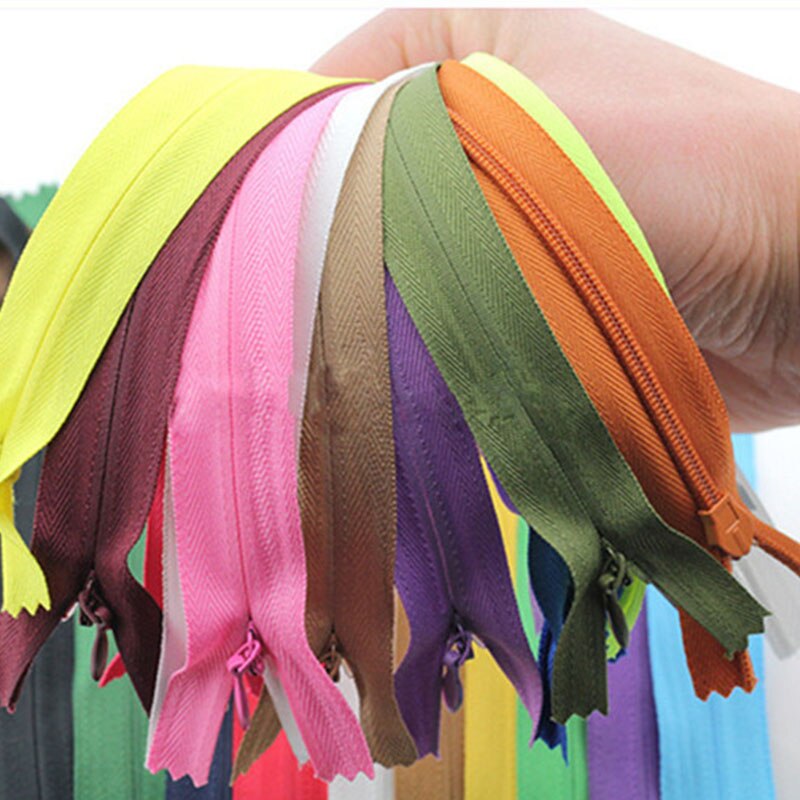 10 stk hvid sort 15cm lange usynlige lynlåse diy nylon spole lynlås til beklædningssyning håndværk tøj tilbehør
