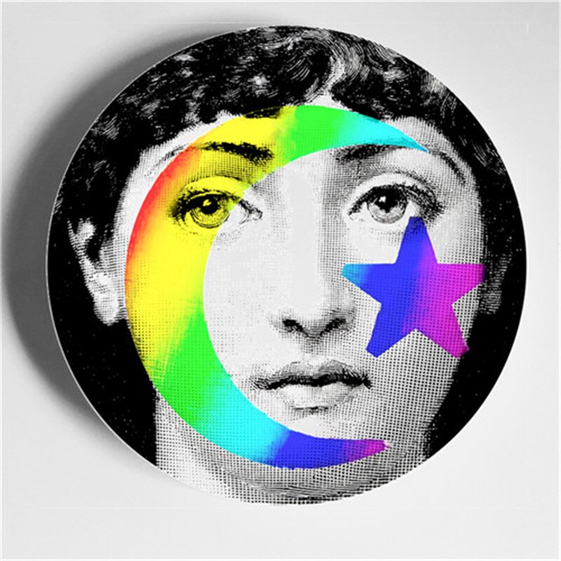 Wall Hanging Plates Multi-color Illustration Artistic Dishes Room/home/hotel Decortive Human Face Ceramic Craft: 4