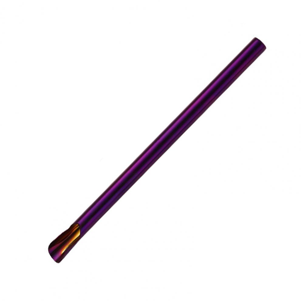 Drinking Straw Eco-friendly 2 in 1 Function Stainless Steel Colorful Drinking Straws for Home Party Supplies Bar Accessories: Purple