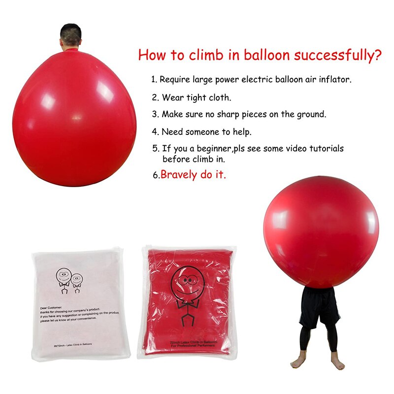 48 Inch Latex Klim In Ballon Latex Ballon Verdikte Voor Party Home AN88