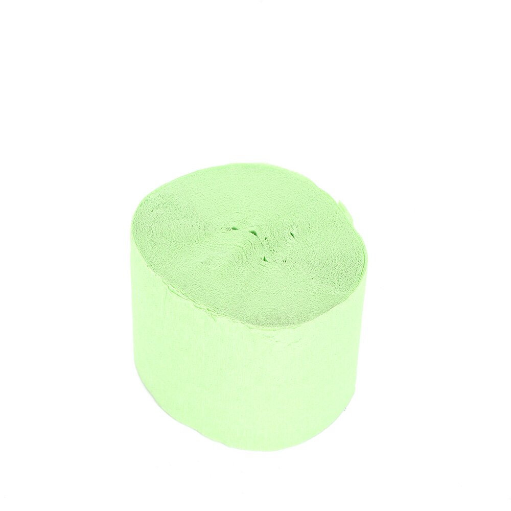 3.5cm*10m Crinkled Crepe Paper Flower Wrapping DIY Scrapbooking Craft for Birthday Party Festival Christmas Decoration: light green