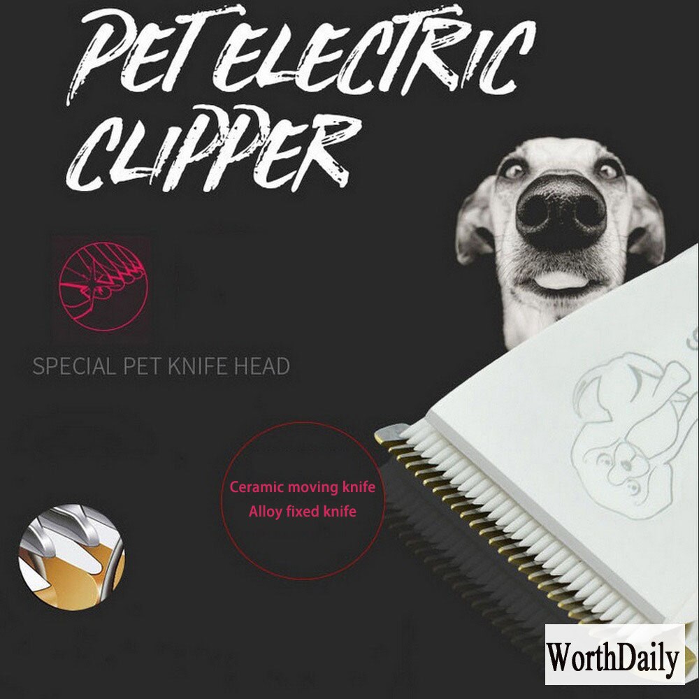 Kæledyr elektrisk klipper lithium batteri usb elektrisk barbermaskine hund barberingssæt abs materiale hvid farve genopladelig elektrisk fader