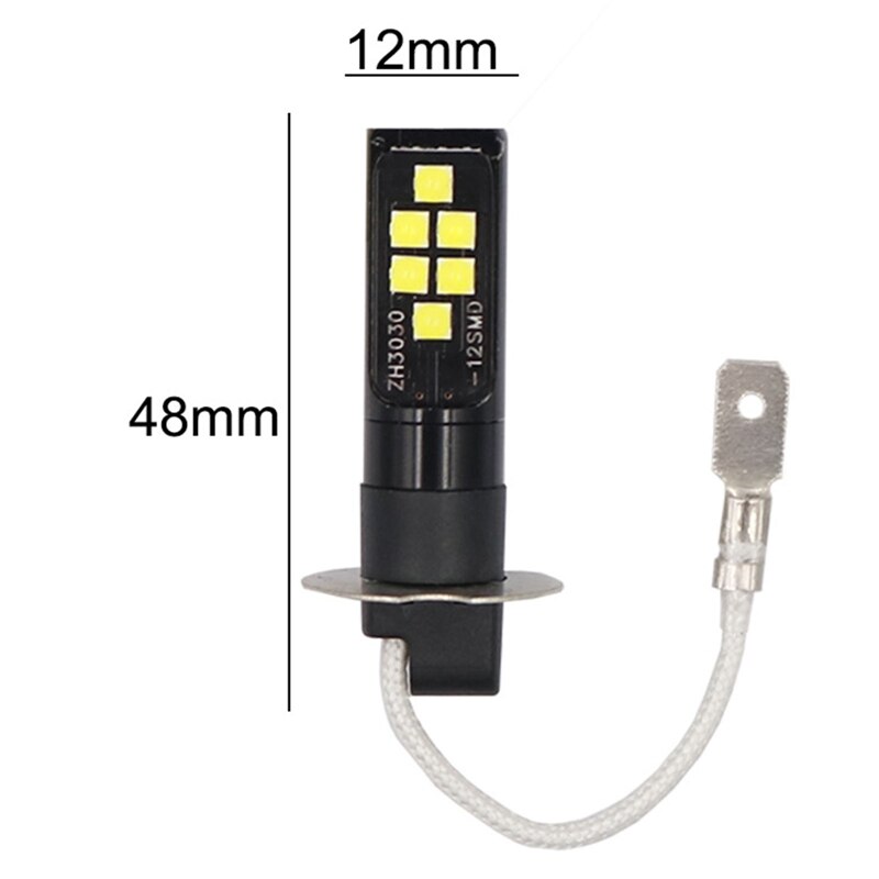 Lcyonger 1 Paar H3 Led Lamp 3030 Smd 6000K Witte Auto Mistlamp Hoge Heldere Rijden Lamp Auto Accessoires lamp