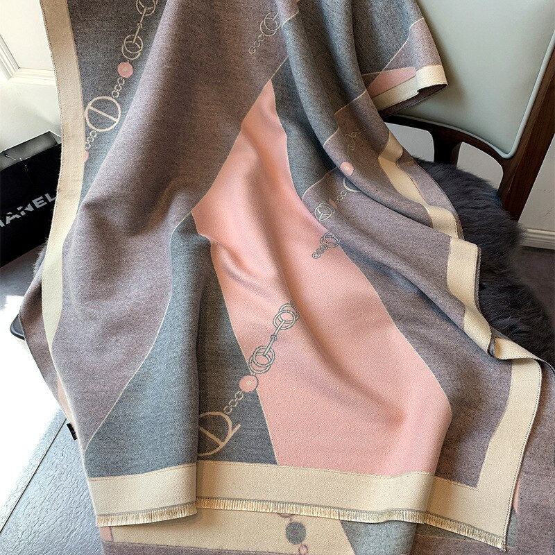 Koi springende europese en amerikaanse stijl dames populaire kleur bijpassende print kasjmier sjaal warme sjaal beste