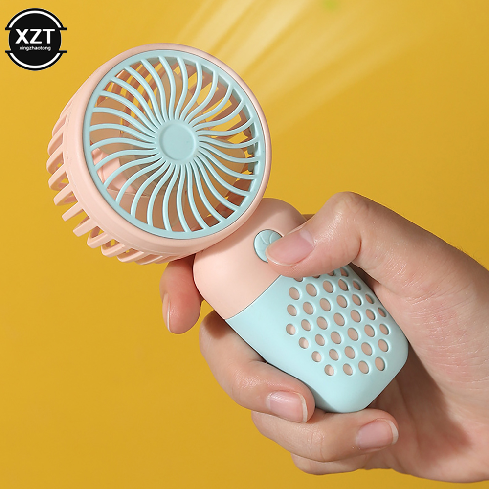 Portable Mini Handheld Fan USB Charging Mute Pocket Fan Strong Winds for Summer Outside Travel Artifact