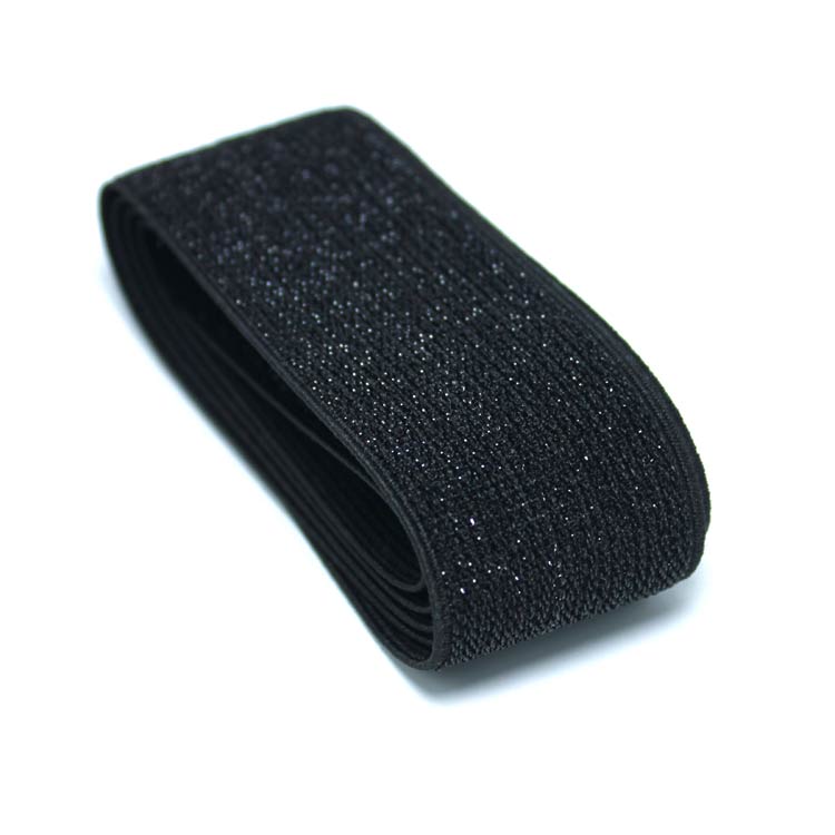 elastische band/goud en zilver brede elastische band/brede riem decoratie met 2-6 cm accessoires: black / 40mm