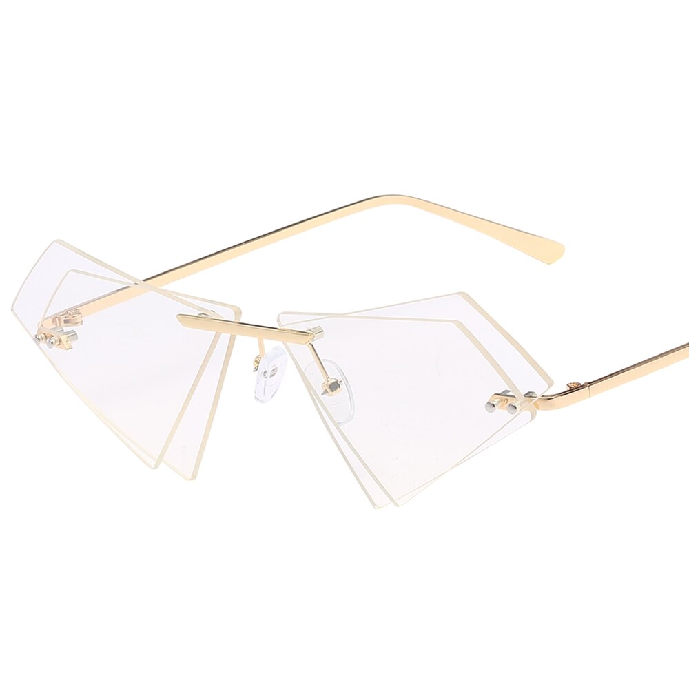 Unique Triangle Frame Night Vision Driving Glasses For Women Yellow Eyeglasses Brand lunettes de vision nocturne 7763CJ