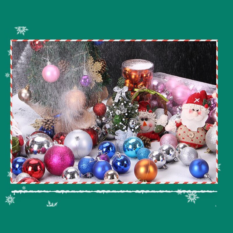 24 stk 4/5/6cm julerosa kulepynt trepynt jul kuler til bryllupsfest dekorasjon navidad
