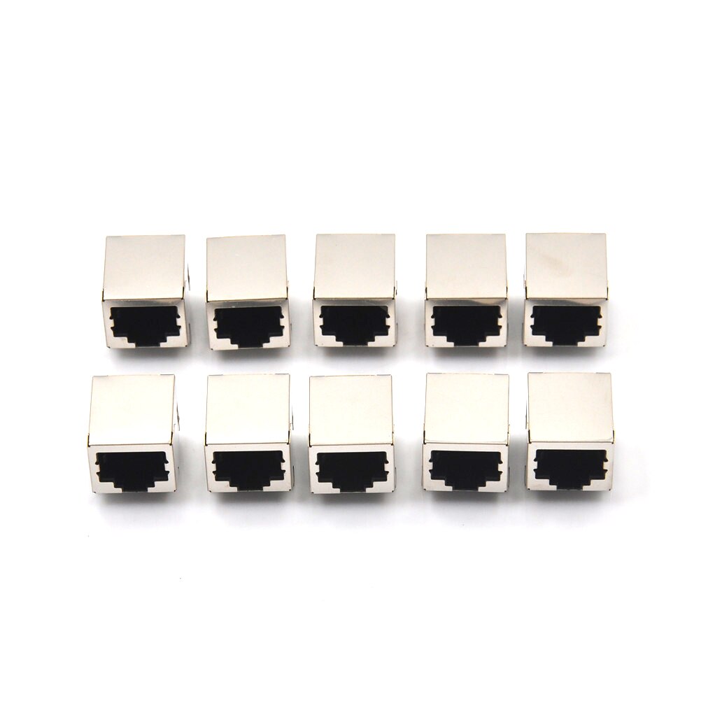10 unids/set RJ45 red Ethernet 8P 8C conectores hembra 8 pin PCB montaje RJ45 8P8C puerto de red único