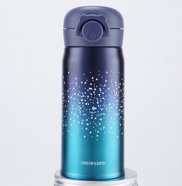 Thermos Bottle Cup Stainless Steel Insulated Travel Camping Hiking Cold Vacuum Flasks 350/500ml Water Bottle Garrafa Termica: Blue