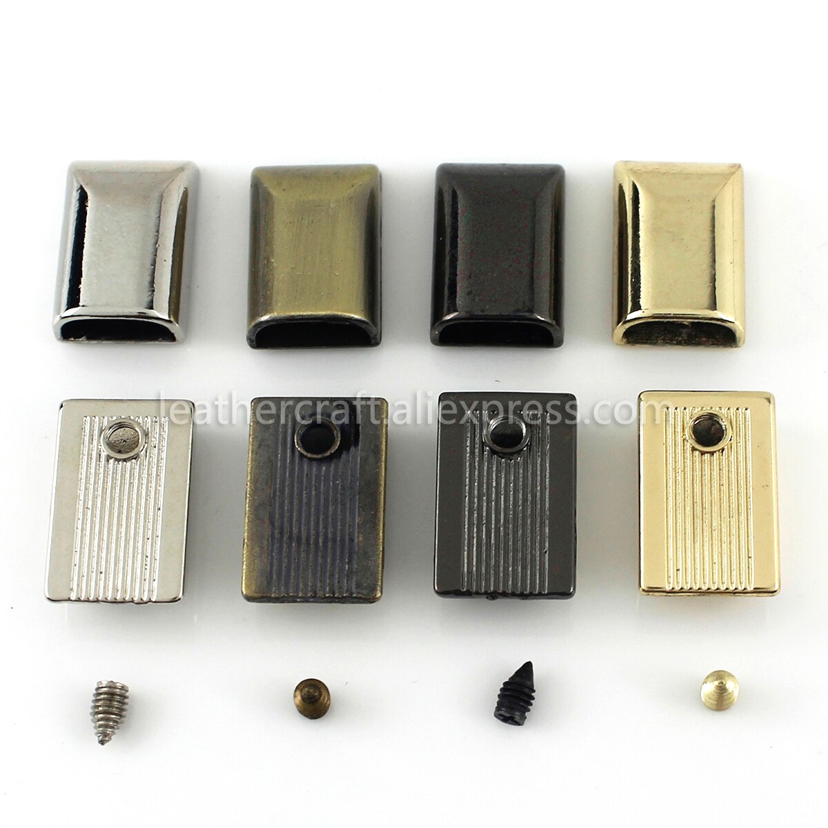 10 Stuks Metalen Rits Stopper Rits Staart Clip Stop Tail Plug Hoofd Met Schroef Diy Tas Lederen Hardware Lederen Craft 17Mm (11/16 &quot;)