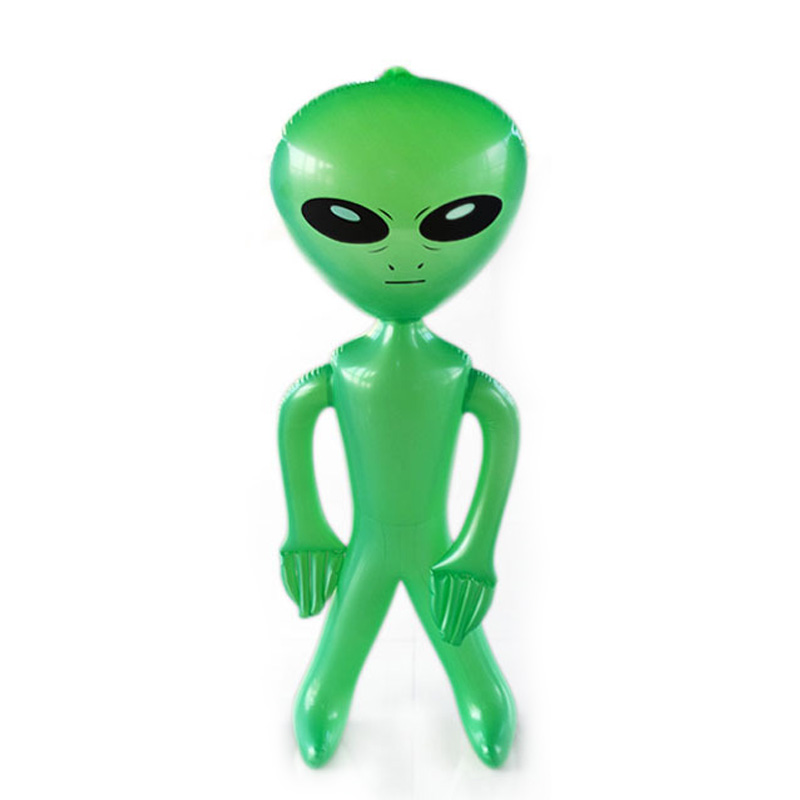 1pc Inflatable Alien Toy PVC Alien Model Theme Party Decorative Props Indoor Outdoor Festival Decoration: M / green