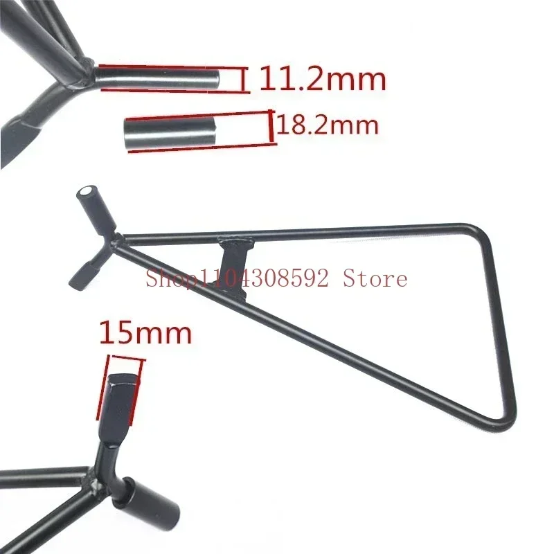 Cavalletto universale per motocross Mx per bici da cross Accessori per moto Cavalletto laterale triangolare per moto in acciaio nero 1 pezzo