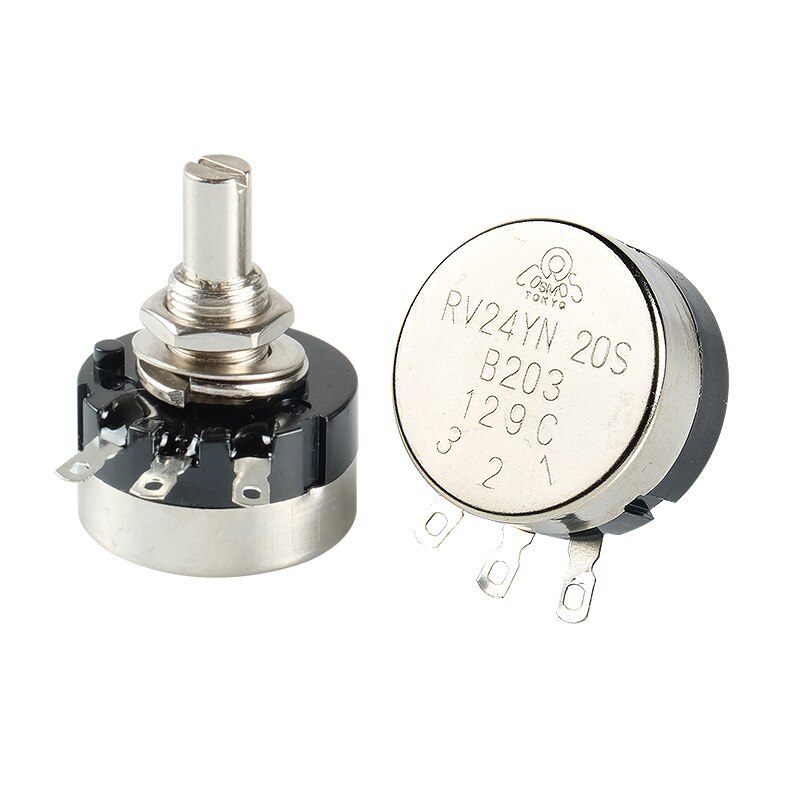 RV24YN-B203 Potentiometer and knob 2W 20K ohm carbon film governor battery car Adjustable resistance console Repair parts