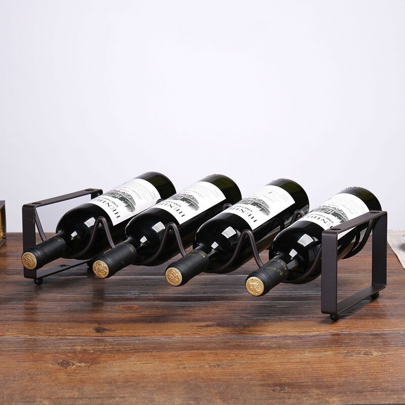 Wine Rack Wire Wine Display Rack Storage Bottles Rack Stand Home Accessory Holds 2/3/4 Bottles