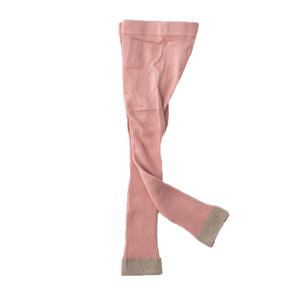 Bébé fille tricot sans couture culotte-tuyau doux et pantalons longs bas pour automne et hiver collants et bas: Rose / 1-2Y