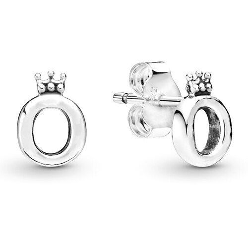 NEUE 100% 925 Sterling Silber Rose Gold Poliert Krone O Freier Funkelnde Krone Zucht Ohrring passen DIY Frauen Original schmuck: 9