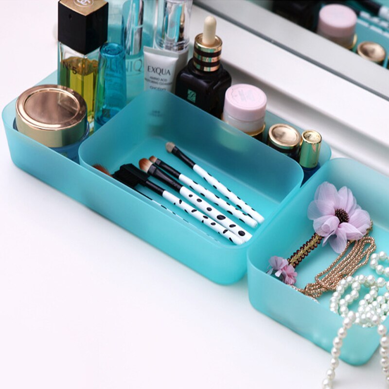 Desk Storage Drawer Divider Bathroom Kitchen Organizer Plastic Box Office Home Jewelry Makeup Organization Grocery Storage Tray
