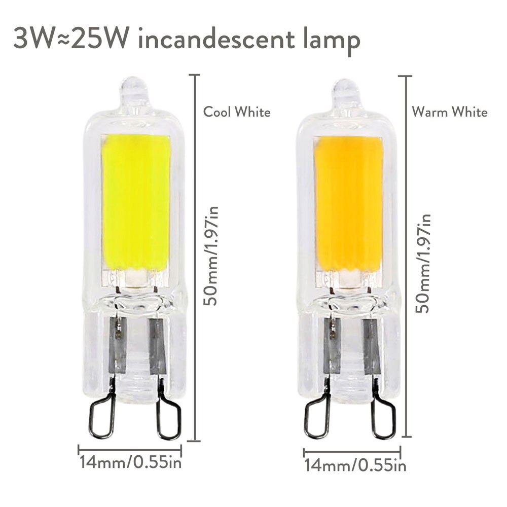 R7S 78mm 118mm COB Glas Rohr LED Keramik 3W 5W 7W 12W 15W 20W Ersetzen Halogen Lampe Leistungsstarke Led Spot Glühbirne: Warmes Weiß / WHITE / 2 PC