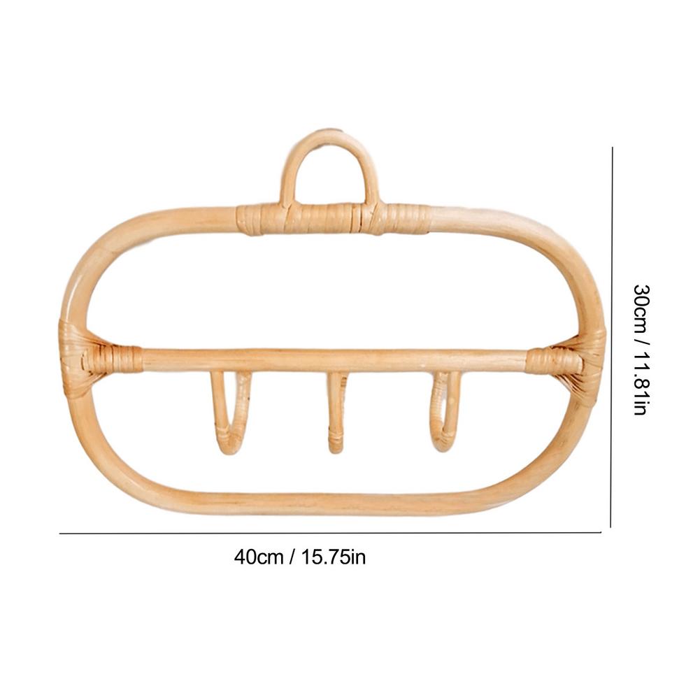 Rattan KleiderbüGel Kleidung Für Erwachsene freundlicher Bekleidung Organizer Gestell Kleidung Hütte Hängen Haken Rattan KleiderbüGel freundlicher Zimmer Dekor Aufhänger