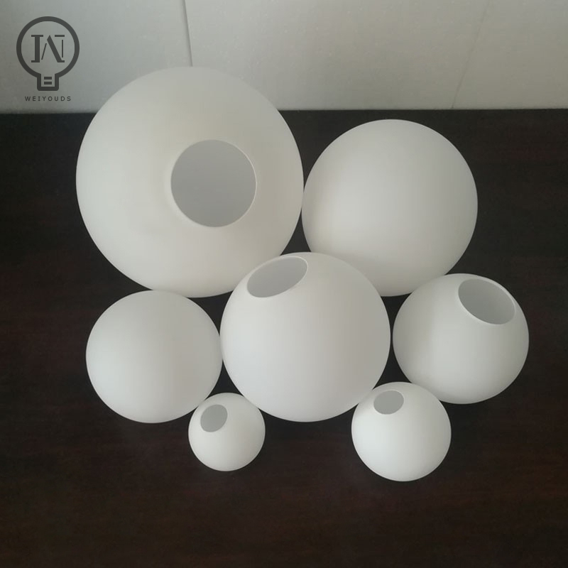 Weißer Lampenschirm aus Glas, milchig Globus Lampenschirme passende Lampe, D10cm D12cm D15cm D20cm D25cm runde Lichtabdeckung, Pantalla Lampara