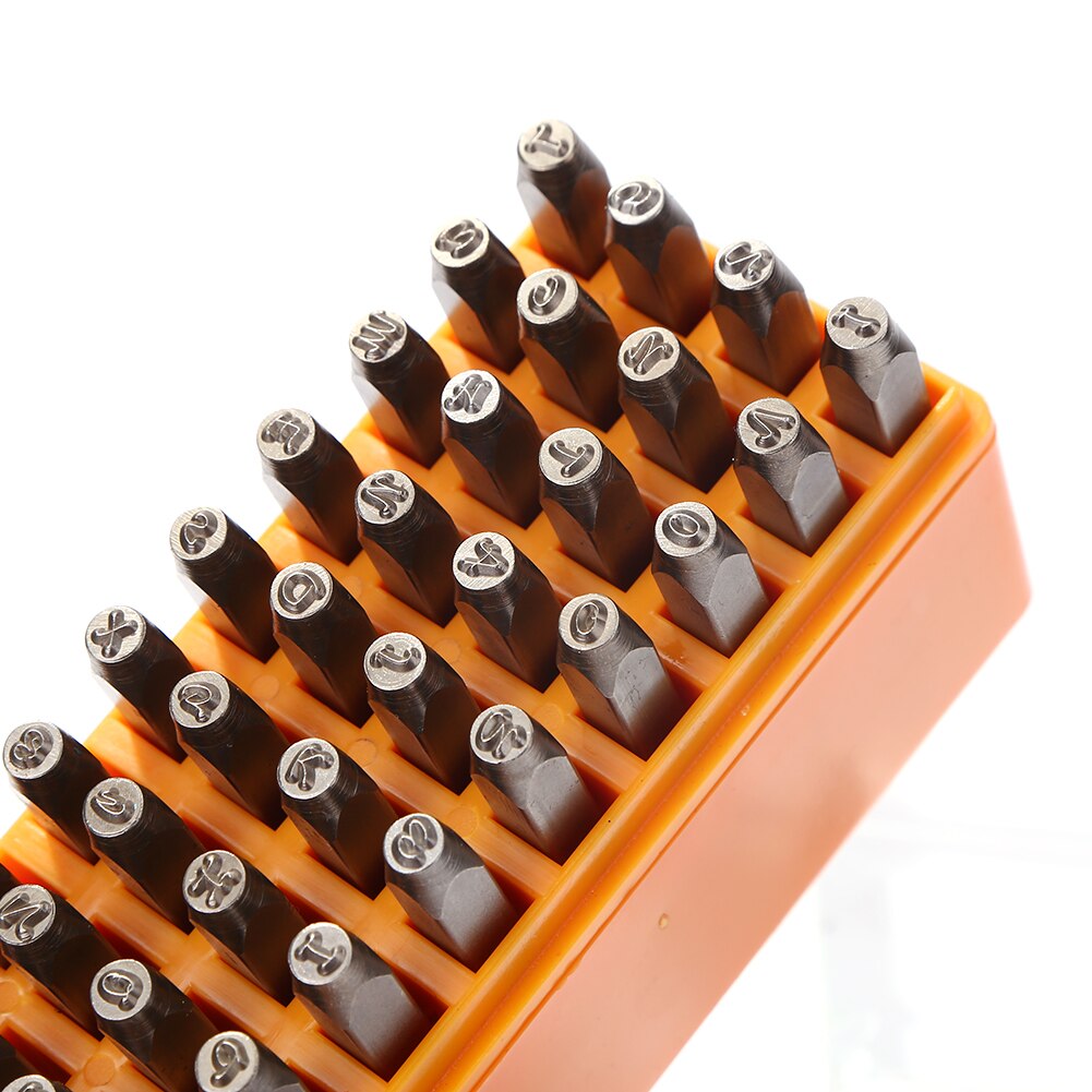 Metal Steel Stamping Tool Steel Prints Lowercase A-Z Letters Symbol DIY for Leather Punches LOGO Gold Jewelry Leather Mold: Default Title