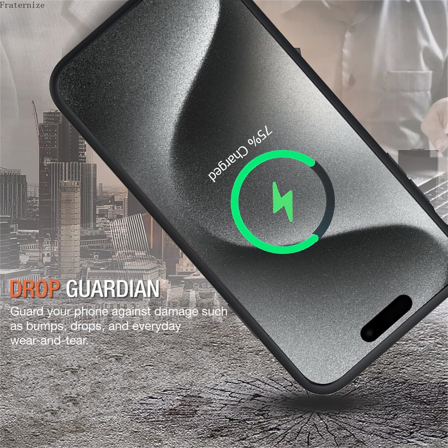 Magnetische kabellose akkuladehülle für iphone 15 Profi max, schutzhülle für magsafe-ladegerät, powerbank-akkupack