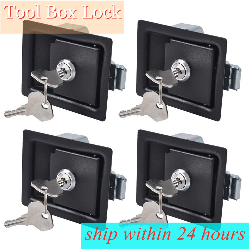 2/4set Trailer Tool Box Locks Anti-Theft Paddle Handle Locks Deadbolt Caravan Trailer Accessories For Car Truck RV