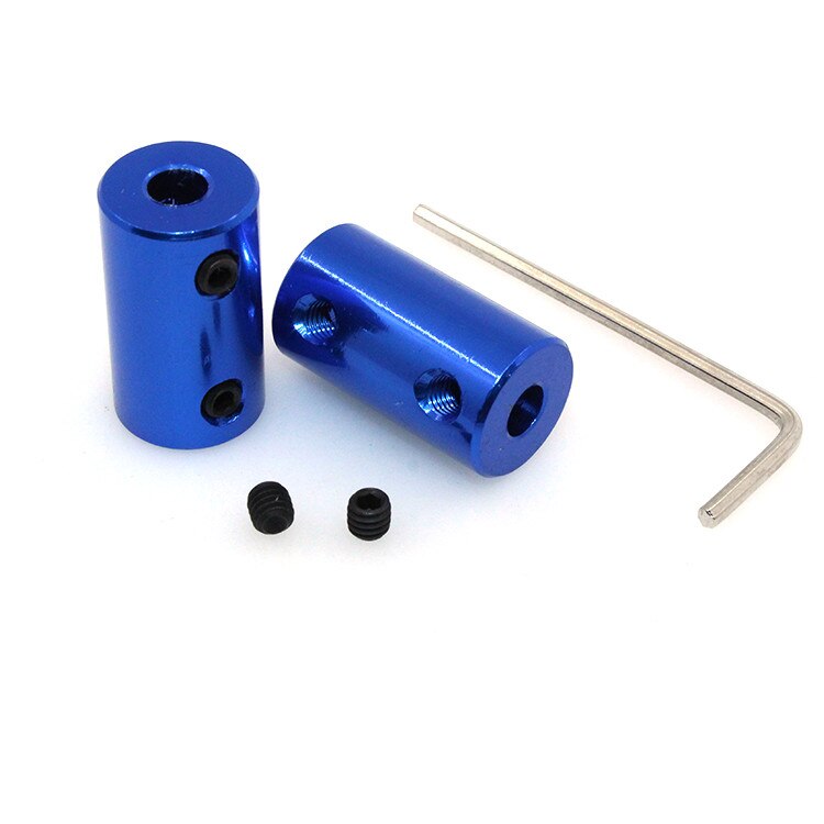 Acoplamiento aleación de aluminio 5x8mm 5x5mm, acoplador de eje Flexible azul con tornillo para Accesorios de Motor paso a paso, piezas de impresora 3d