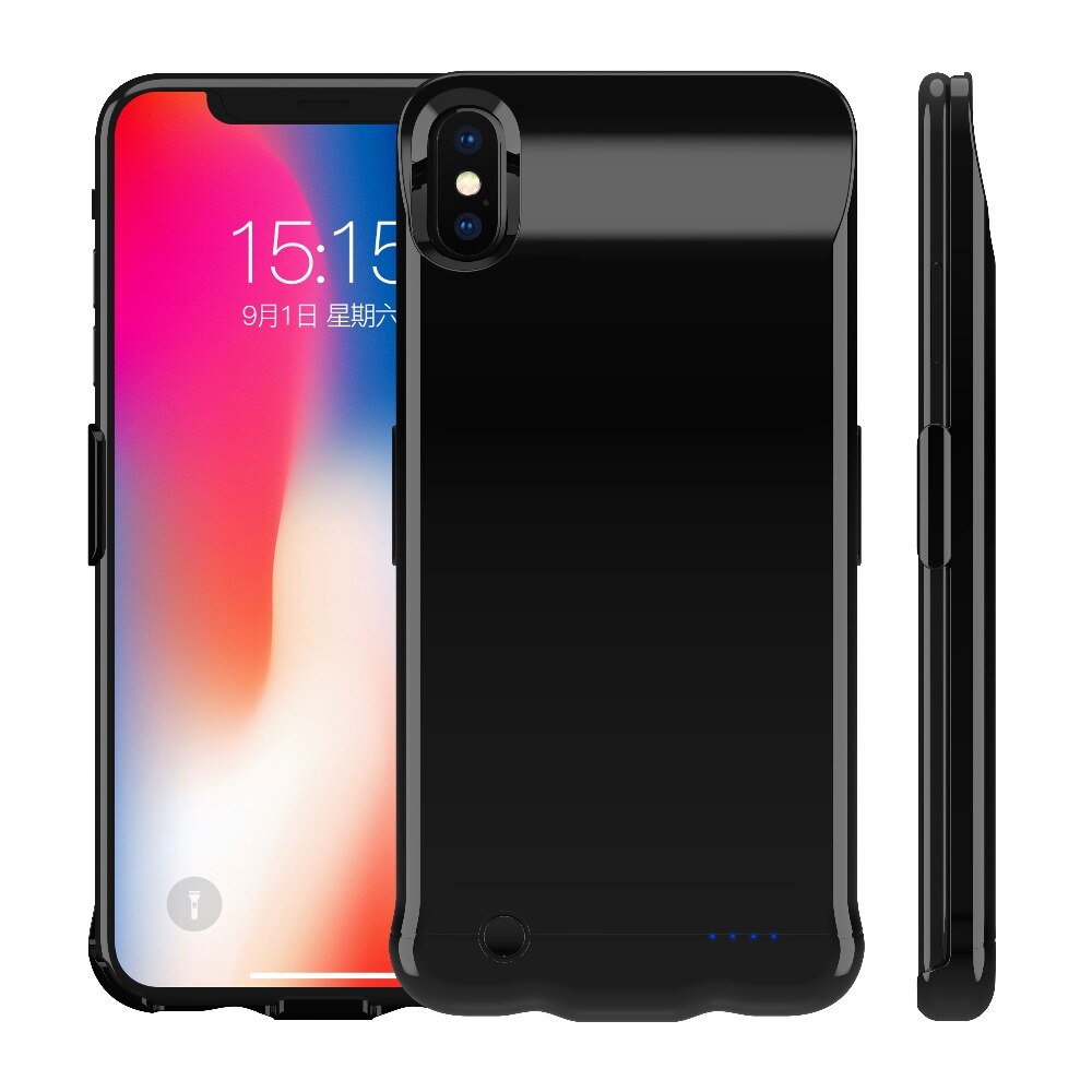 Funda de batería para iPhone 11 Pro, XS, Max, XR, X, XS, cargador portátil de 5200mAh, funda de batería externa de respaldo