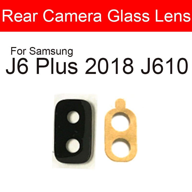 Cámara trasera de cristal para Samsung Galaxy J1 J2 J3 J5 J7 Pro , , , J337 J310 J330 J510 J530 J710 J730 + adhesivo: J6 Plus 2018 J610