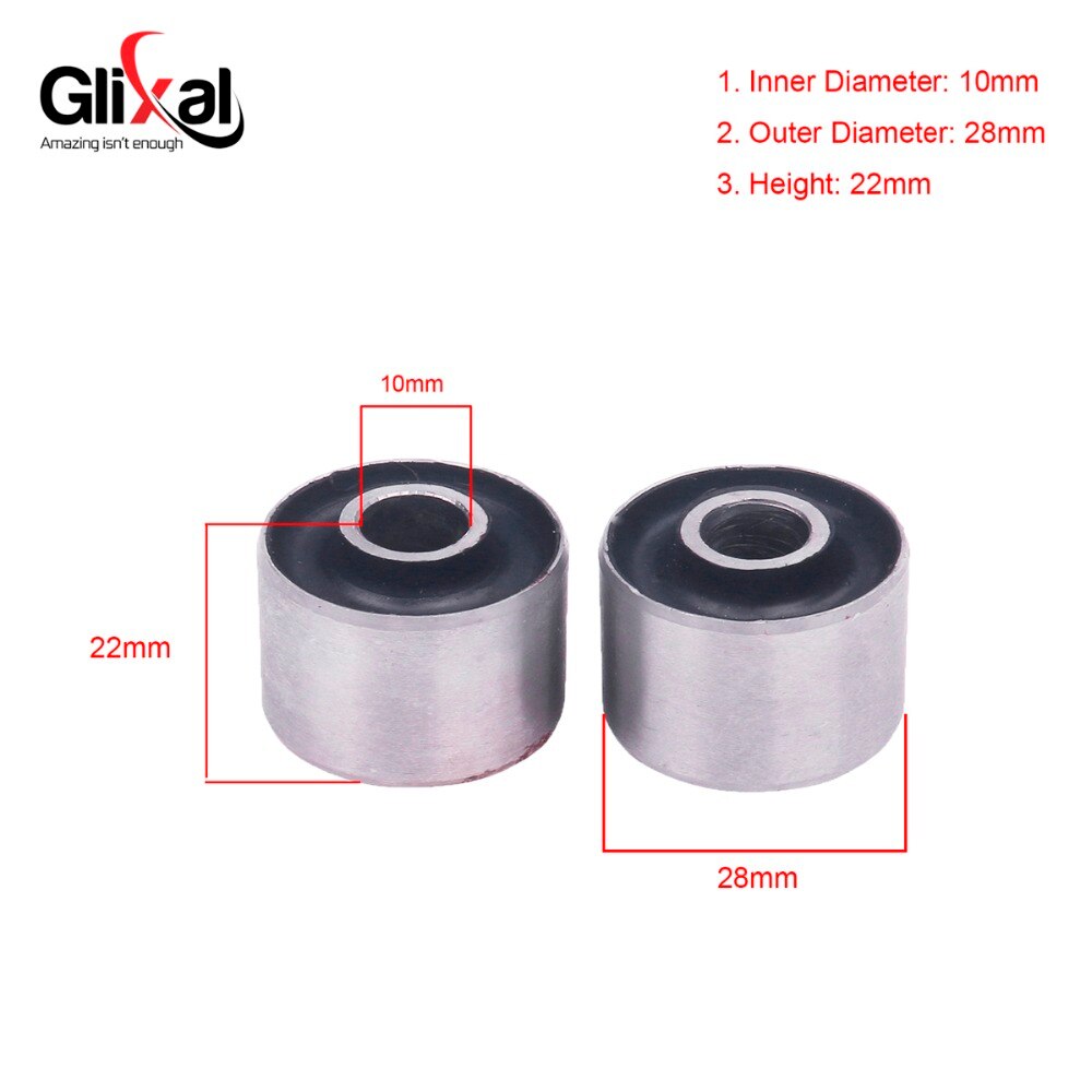 Glixal GY6 50cc 125cc 150cc Engine Motor Mount Bushing for 139QMB 152QMI 157QMJ Chinese Scooter Moped ATV Go-Kart