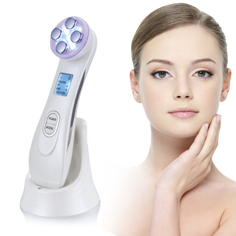 Facial Skin Massager LED Photon EMS Mesotherapy Electroporation RF Beauty Device Remove Wrinkles Skin Tighten Face Lifting