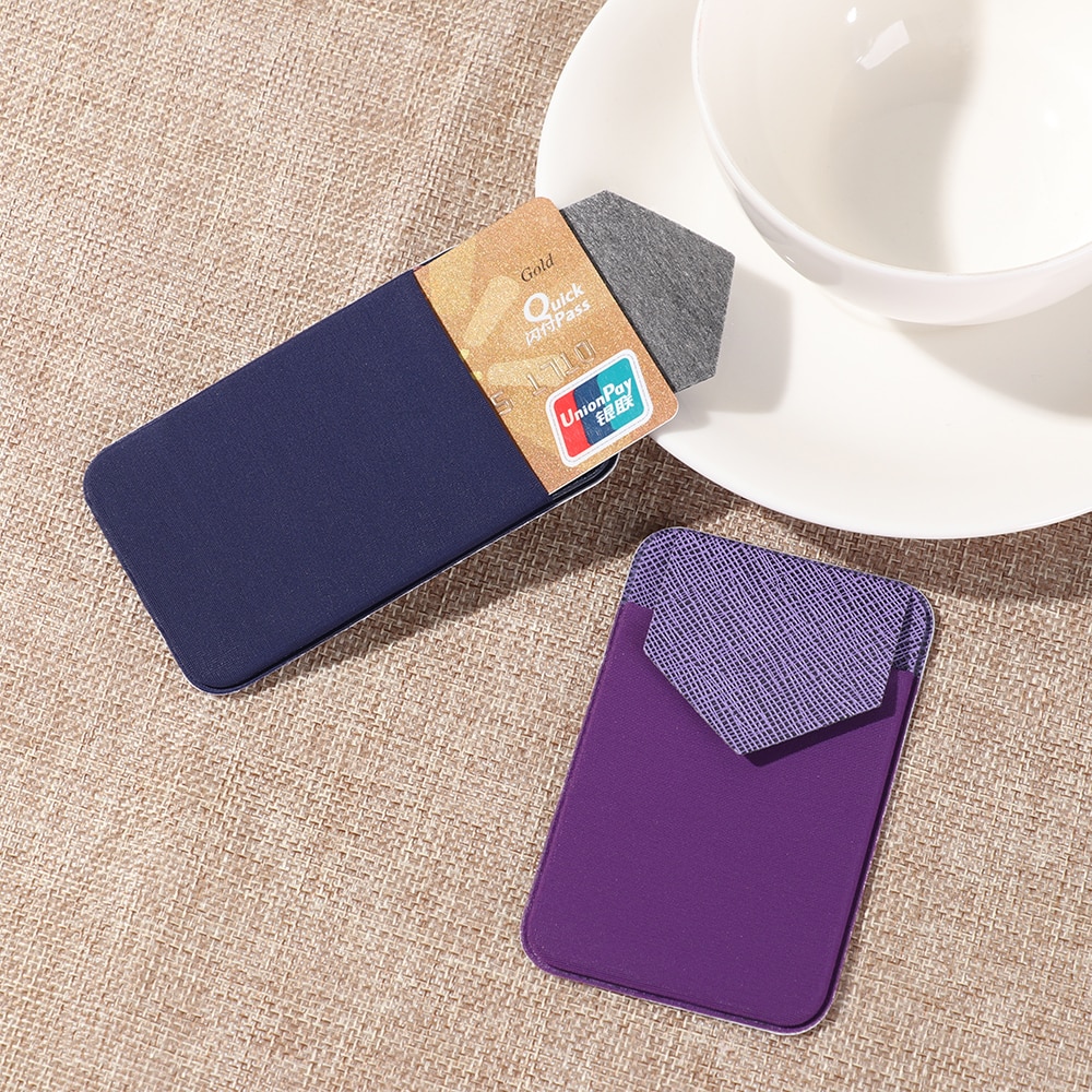 Tarjetero elástico para teléfono móvil, funda para tarjeta de  identificación de crédito, adhesivo de bolsillo, 1