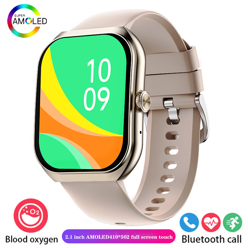 2024 nowy inteligentny zegarek AMOLED połączenie Bluetooth monitorowanie tlenu my krwi 100 tryb sportowy IP68 wodoodporny męnarty smartwatch dla androida IOS: zielony