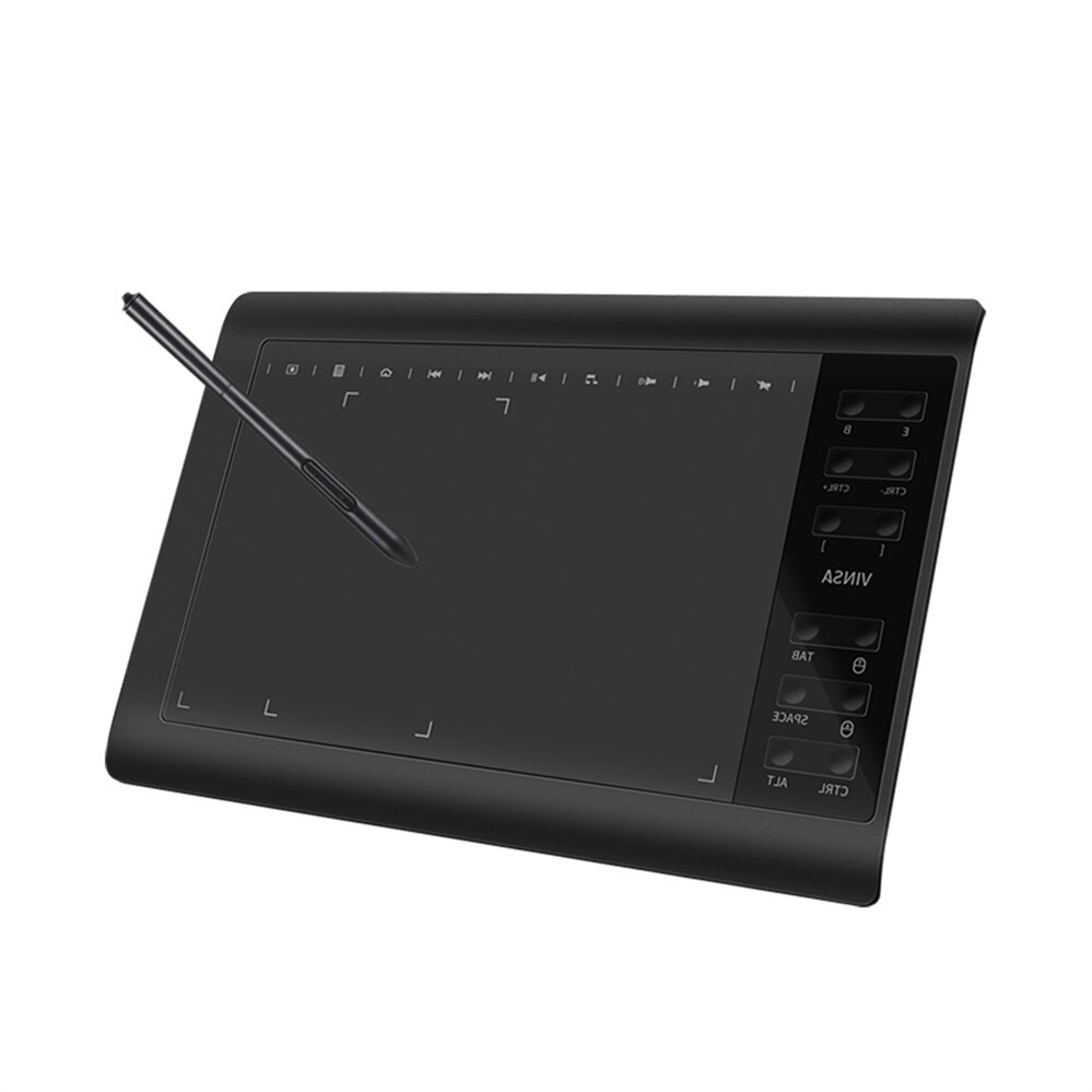 VINSA – tablette de dessin numérique vin1060 plus, avec stylet sans batterie, sensibilité à la pression, 8192, peint à la main
