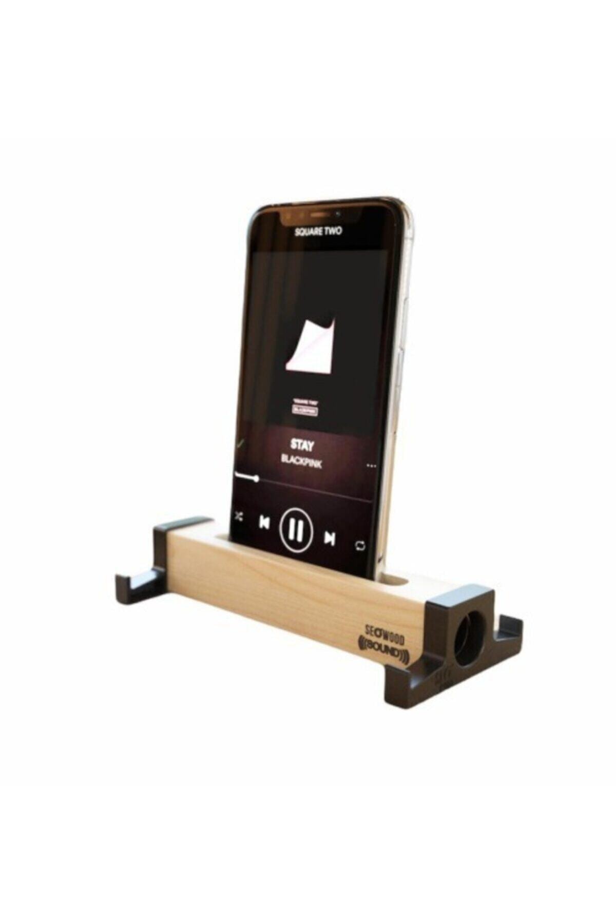 Wooden Acoustic Phone &amp; Tablet Stand. Sound Enhancement and Adding Acoustics to Sound Stereo Sound