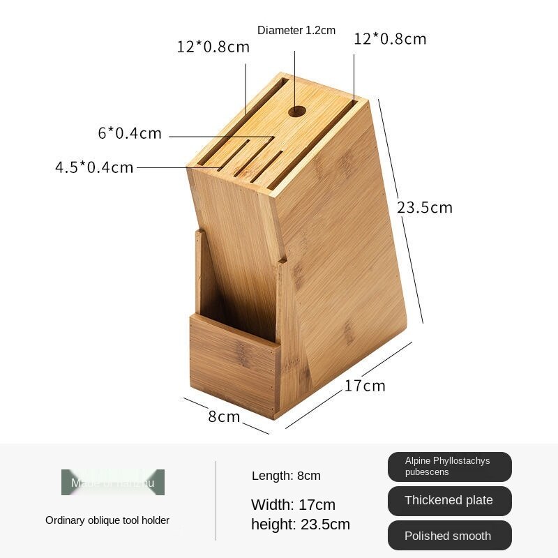 Bamboo Knife Holder, Knife Holder, Storage Rack, Dish Rack, Household Kitchen Supplies, Multi-function Knife Holder