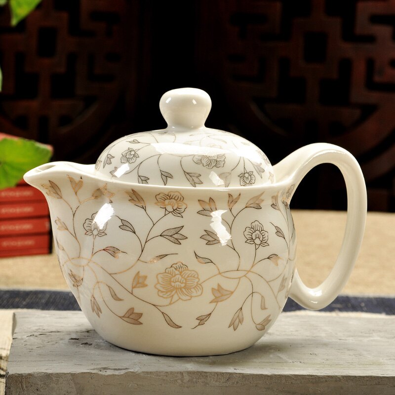 Keramisk tekanna kung fu te jingdezhen landskap blått och vitt benporslin kontor tekanna hem  mj82204