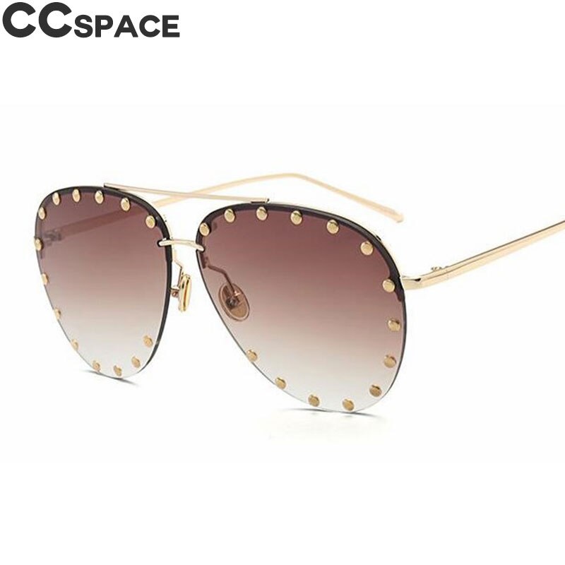46423 Luxury Oversized Pilot Sunglasses Women Big Frame Sun Glasses Eyewear UV400 Retro Brand