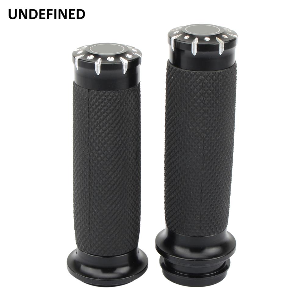 1 Inch Motorcycle Hand Grips Black Elektronische Gasklep Stuur Voor Harley Touring Road King Road Glide Dyna Fxdls Softail Tri