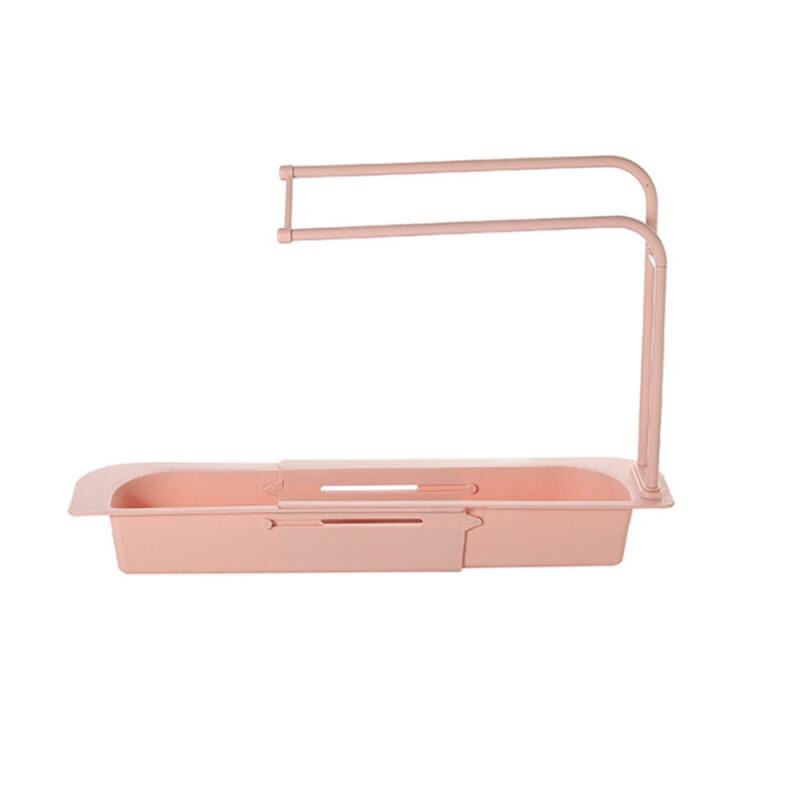 Verstelbare Snap Sink Zeep Spons Houder Handdoek Rekken Opslag Afvoer Rack Keuken Opknoping Afvoer Rack Badkamer Keuken Afvoer Rack: 3