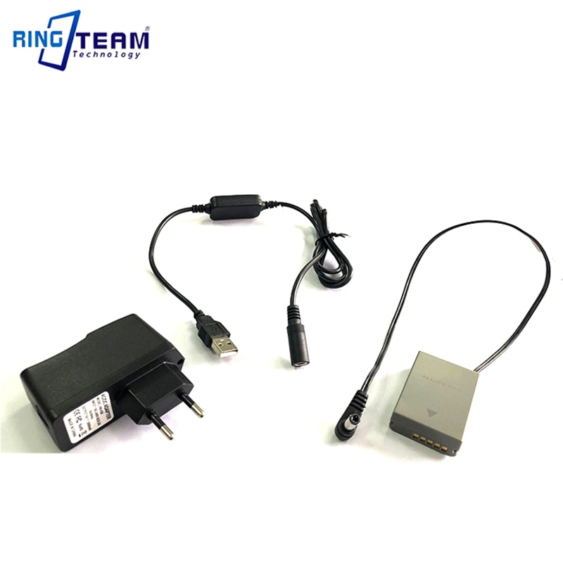 EU Plug 5 V 3A Power Adapter met USB Power Kabel Vrouwelijke 5.5mm Connector + DC Coupler PS-BLN1 BLN-1 BLN1 Dummy Batterij voor Olympus