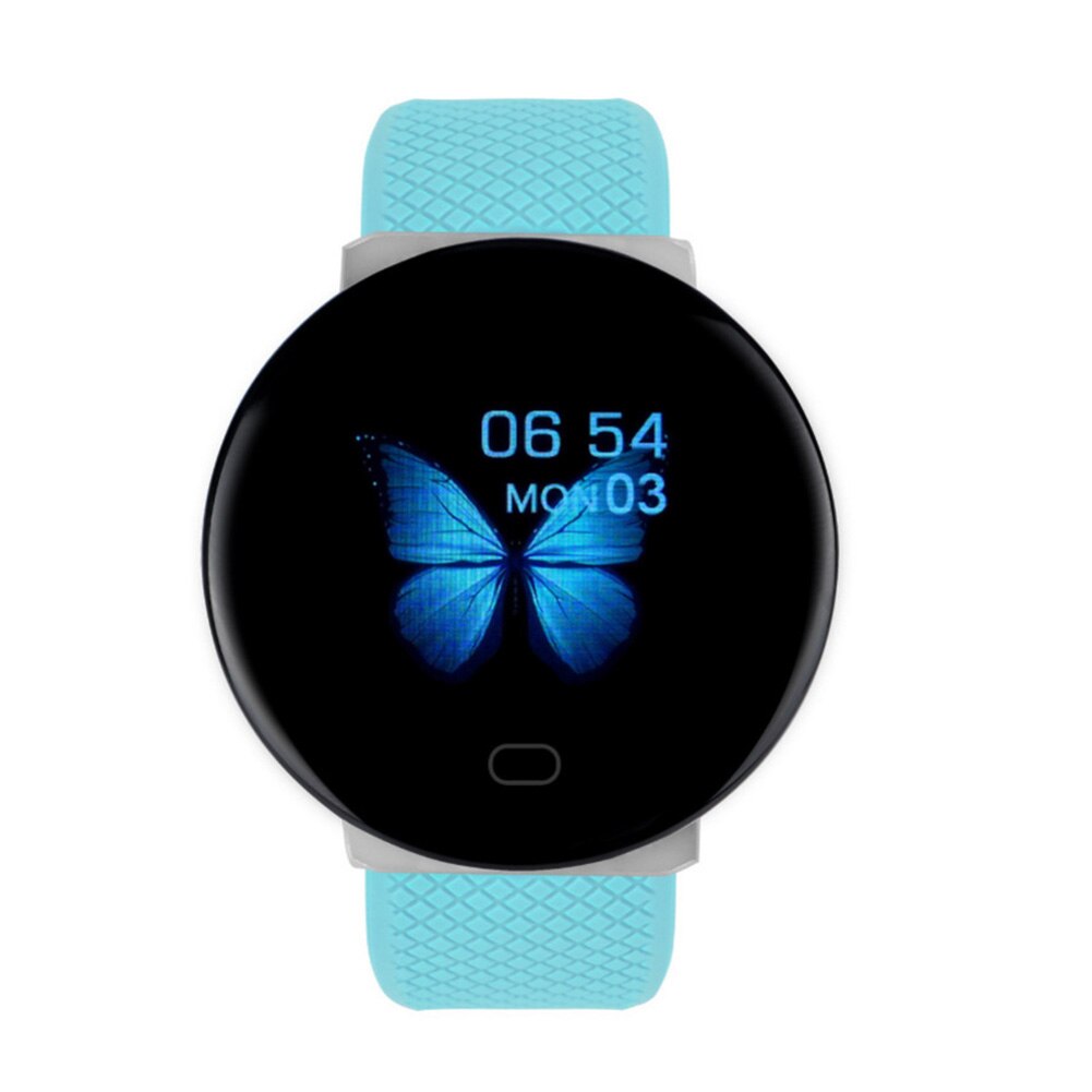 D19 slimme horloges rond bluetooth bloeddrukmeter bloedzuurstof hartslagmeter waterdicht sporthorloge stappenteller: Groente