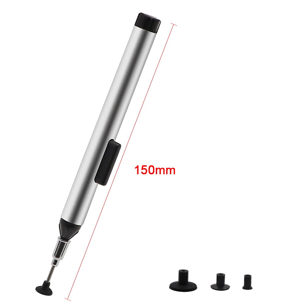 IC SMD Vacuum Sucking Suction Pen Remover Sucker Pump IC SMD Tweezer Pick Up Tool Solder Desoldering with 3 Suction Headers